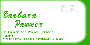 barbara pammer business card